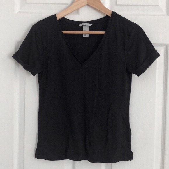Navy blue Tencel (lyocell) tee H&M - Picture 1 of 6